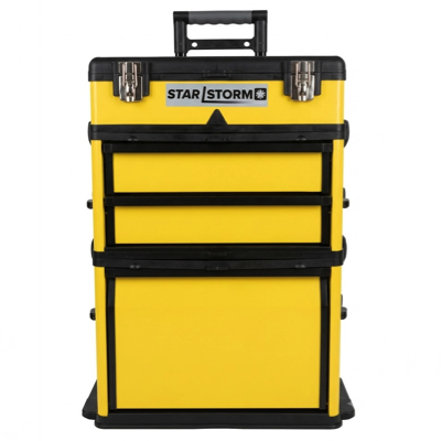 STARLSTORM ROLLING CONNECTOR TOOLBOX ORGANIZER YELLOW
